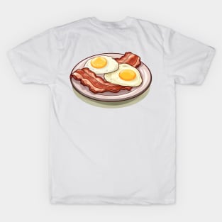 Bacon and fried egg in plate T-Shirt